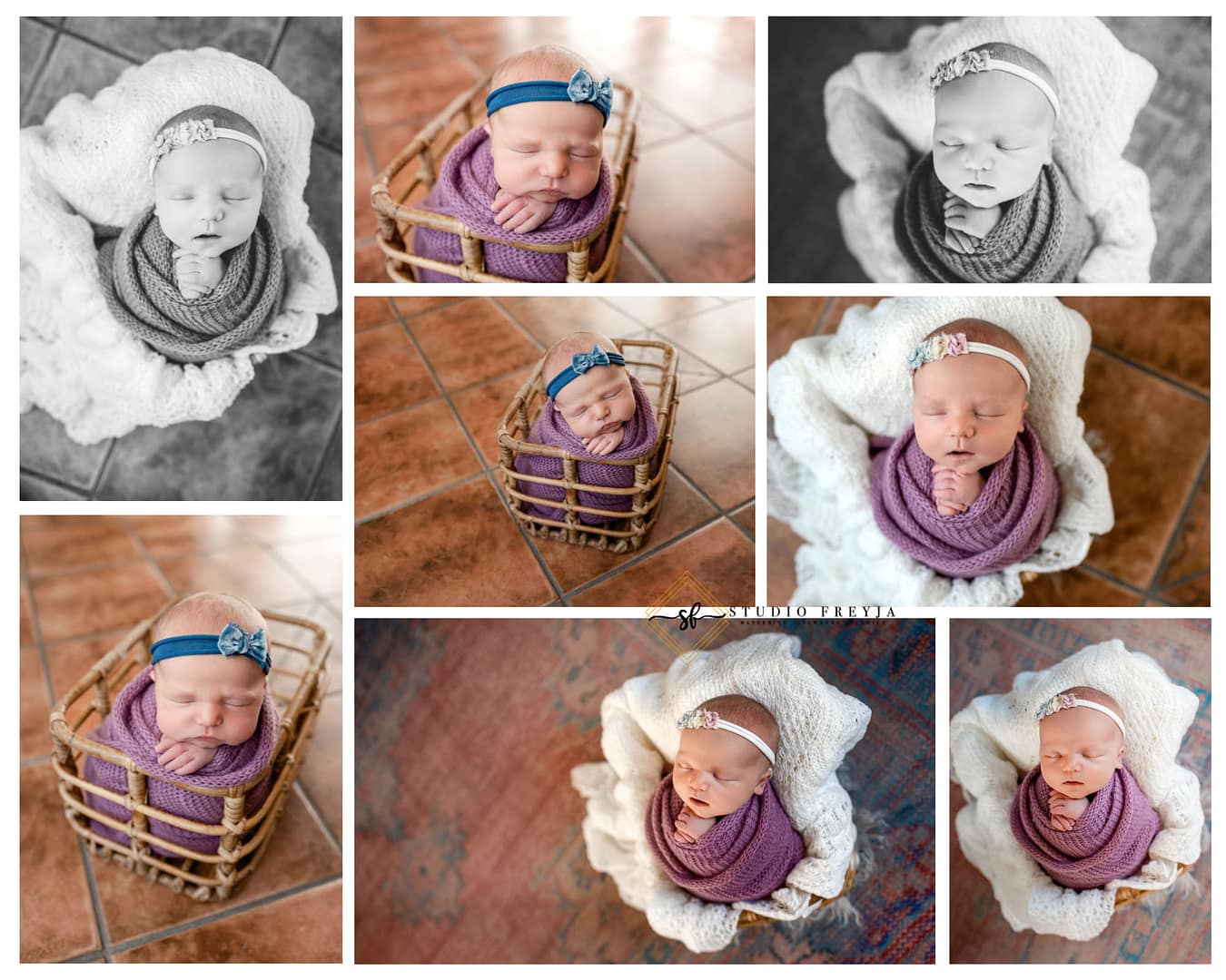 Individual Newborn Pictures of Baby Girl during San Diego Lifestyle Newborn Pictures