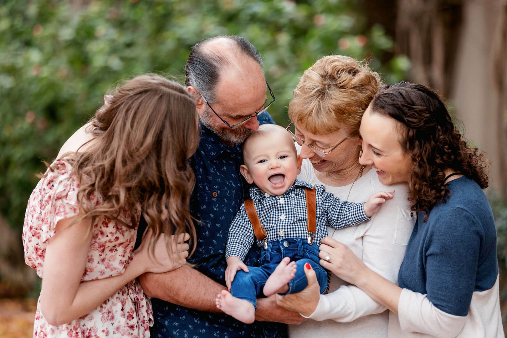 Balboa Park is one of the Best Locations for San Diego Family Photos as shown by this beautiful family picture of three generations
